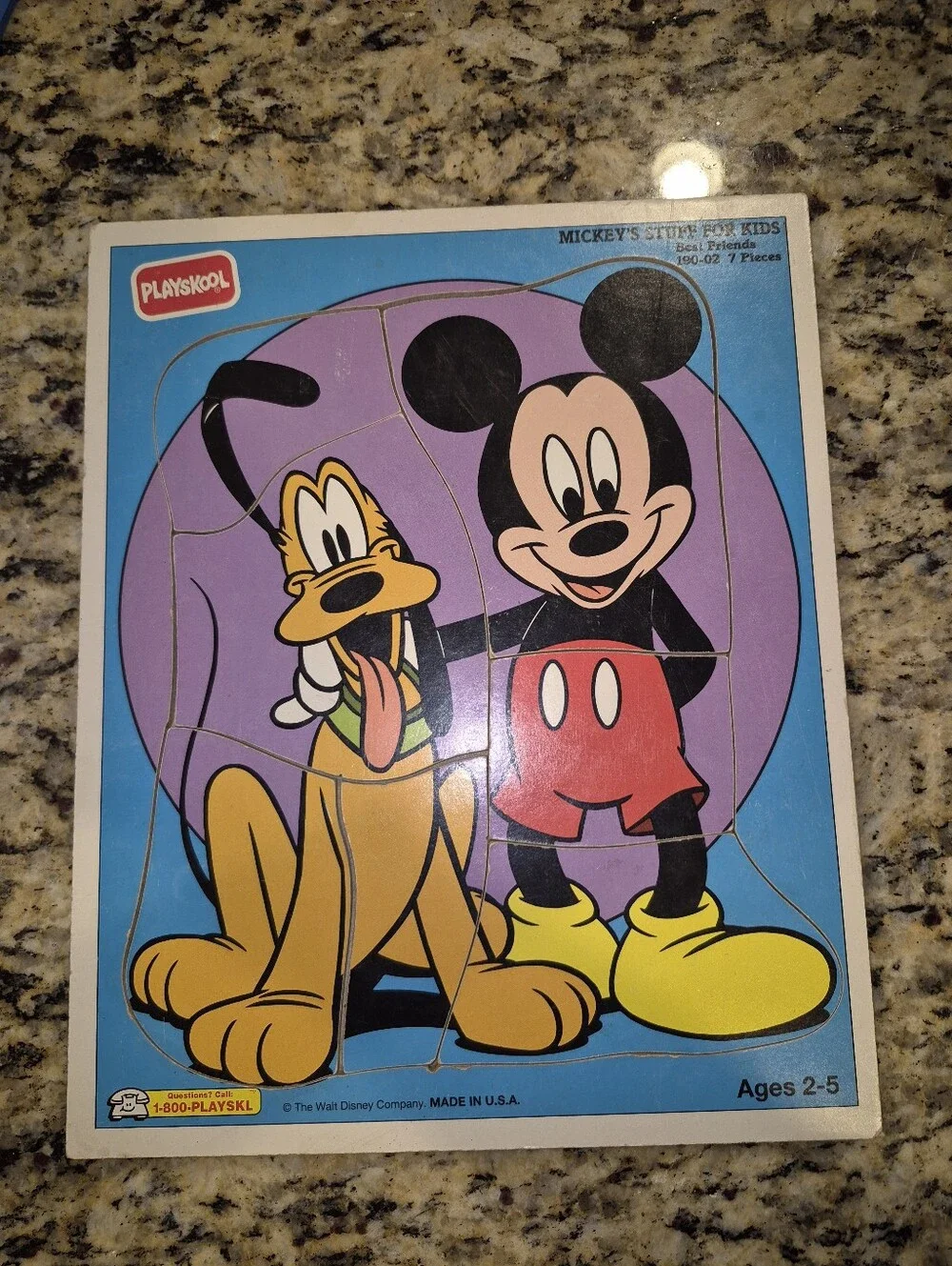 Vintage Mickey & Pluto Kids Puzzl